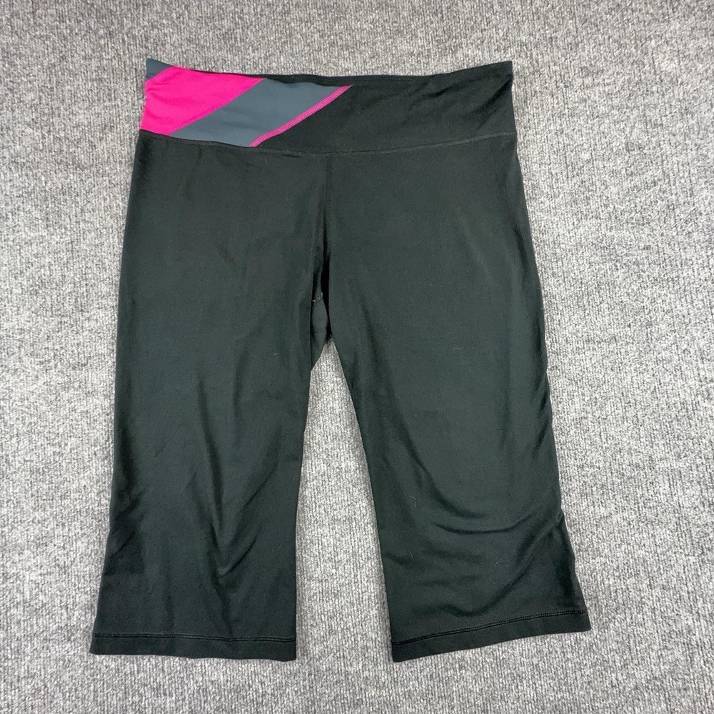 Under Armour Leggings Womens XL Black Capri AllSeason Gear Colorblock Athletic
